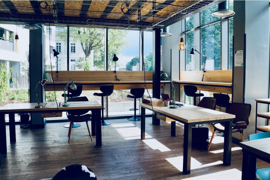 Espace de coworking, travail partagé